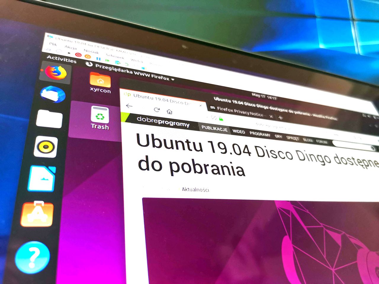 Ubuntu 19.04 na Windowsie 10 z Hyper-V - instalacja to jedno kliknięcie