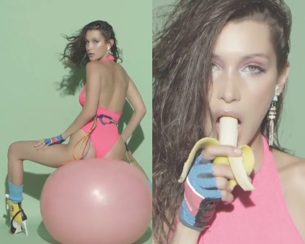 Bella Hadid pozuje z bananem