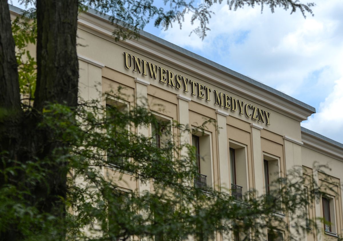 The seat of the Medical University in Lublin.
On Saturday, July 31, 2021, in Lublin, Lublin Voivodeship, Poland. (Photo by Artur Widak/NurPhoto via Getty Images)