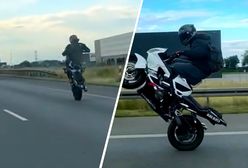 Motocyklista na jednym kole na A4. Policja poszukuje sprawcy