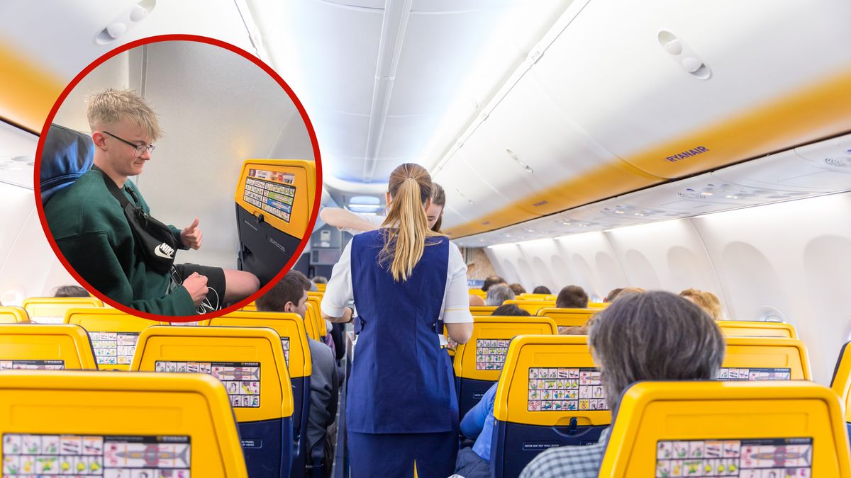 Pasażer zdecydowanie nie był zadowolony ze swojego miejsca 