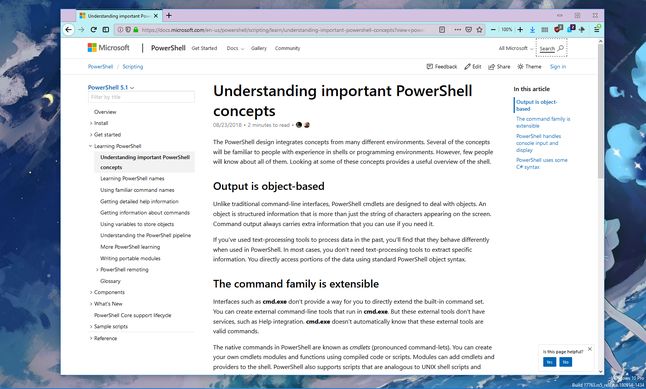 Dokumentacja PowerShella jest bardzo rozbudowana, a społeczność - aktywna, co może dziwić w kwestii nienajpopularniejszego języka