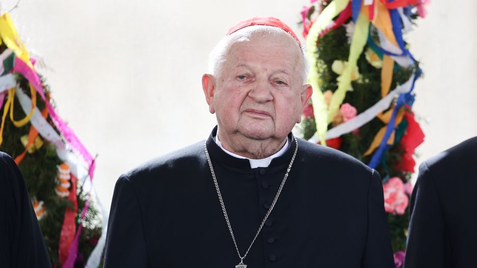 Cardinal Stanislaw Dziwisz during Easter baskets blessing in Krakow, Poland on March 30, 2024. (Photo by Jakub Porzycki/NurPhoto via Getty Images)