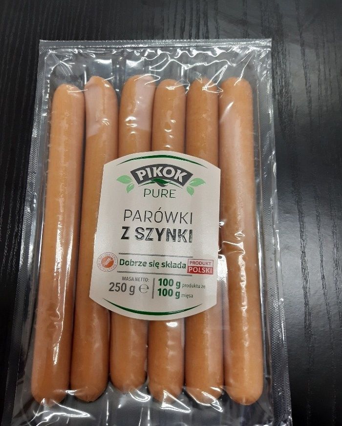Parówki z szynki PIKOK PURE wycofane ze sprzedaży LIDL