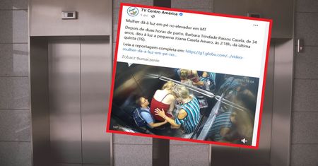 Poród w windzie. Wszystko nagrały kamery