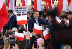 Krzyki na konferencji Nawrockiego. Zagłuszyli dziennikarkę TVN24