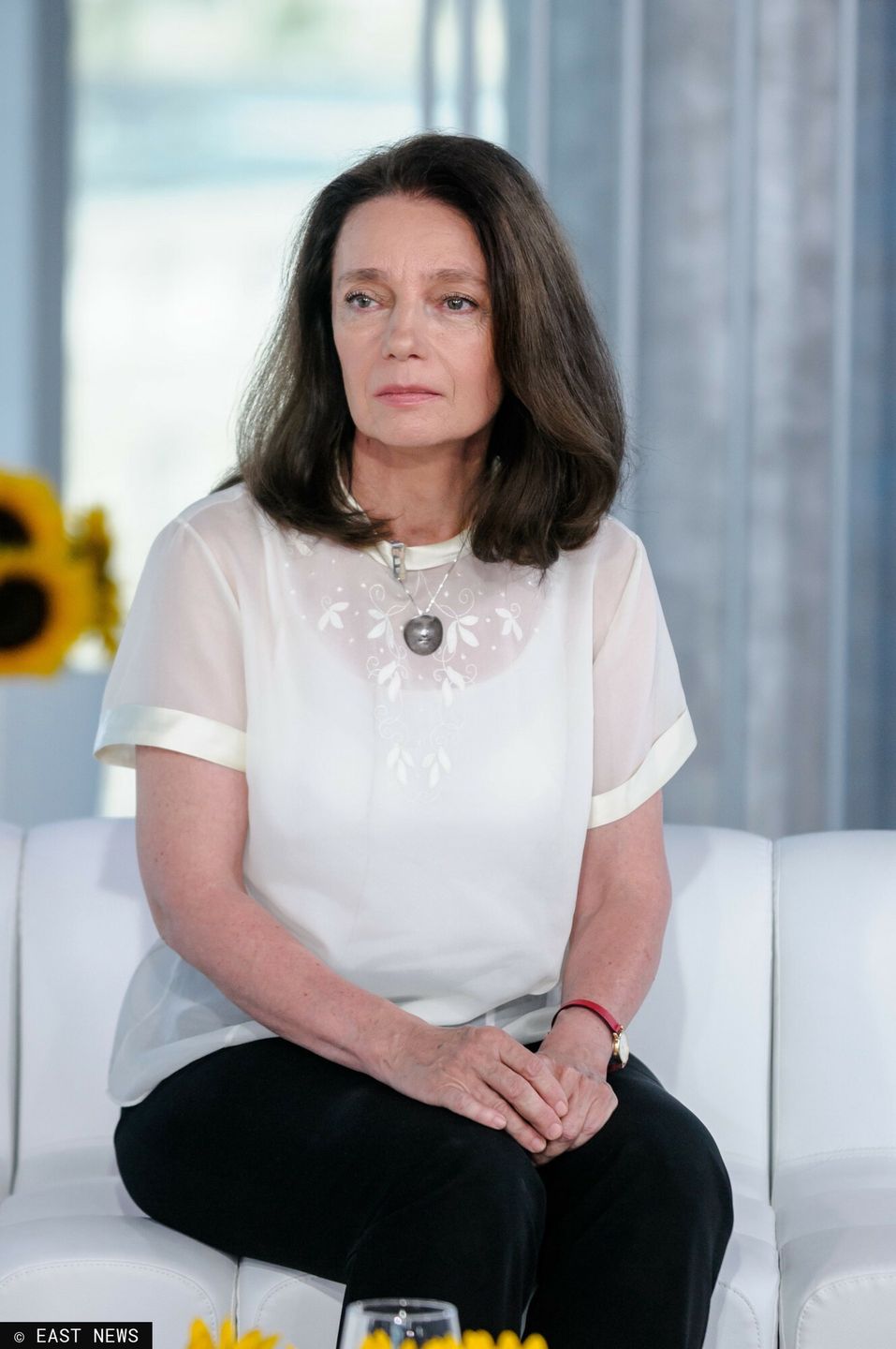 Barbara Sienkiewicz udzielała wywiadów, odpowiadając na pytania o późnym macierzyństwie