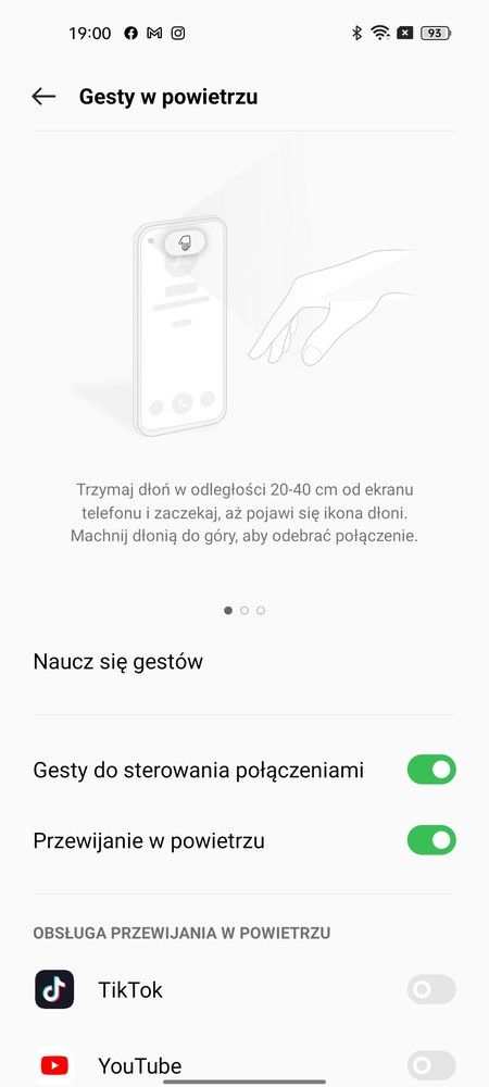 Gesty w powietrzu