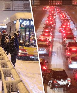 Burza śnieżna nad Warszawą. Stolica sparaliżowana