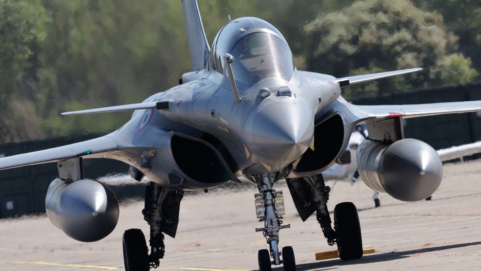 SALON-DE-PROVENCE, FRANCE - MAY 11: The Dassault Rafale flying out of  Air Force Base 701 Ecole de L'Air on May 11, 2022 in Salon-de-Provence, France. (Photo by Toni Anne Barson/Getty Images)