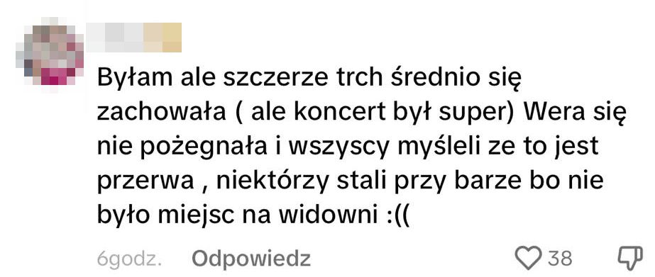 Burza po koncercie Wersow
