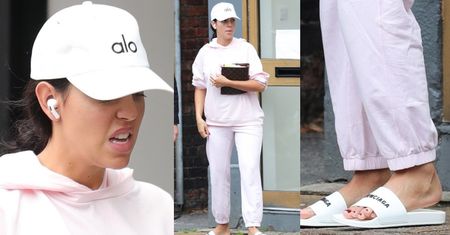 Zwyczajna Georgina Rodriguez wychodzi z salonu kosmetycznego z notatnikiem Louis Vuitton pod pachą (ZDJĘCIA)