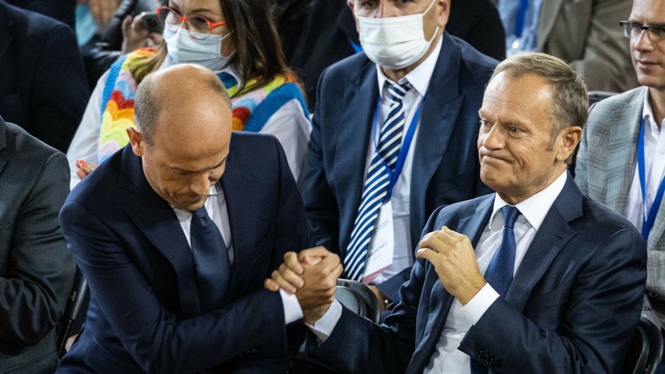 Donald Tusk i Borys Budka