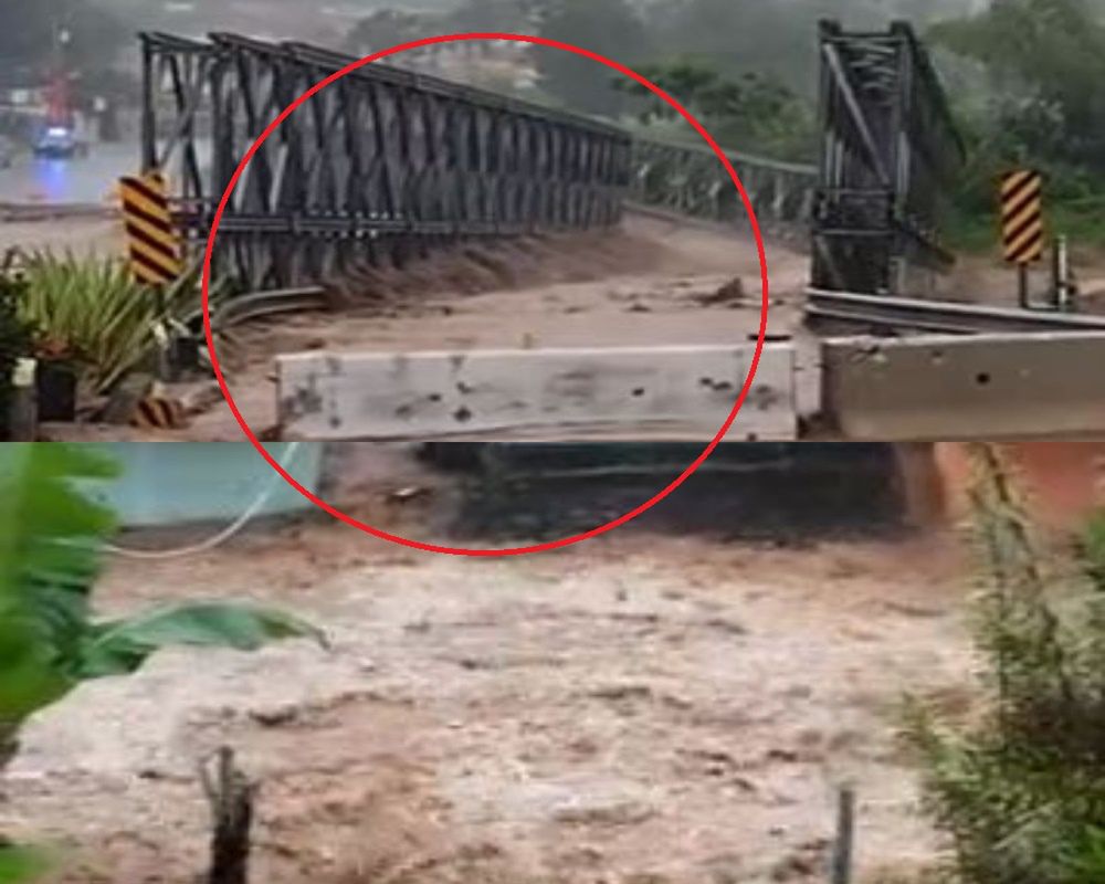 Po uderzeniu huraganu Portoryko zalała powódź. W jej trakcie zerwało most