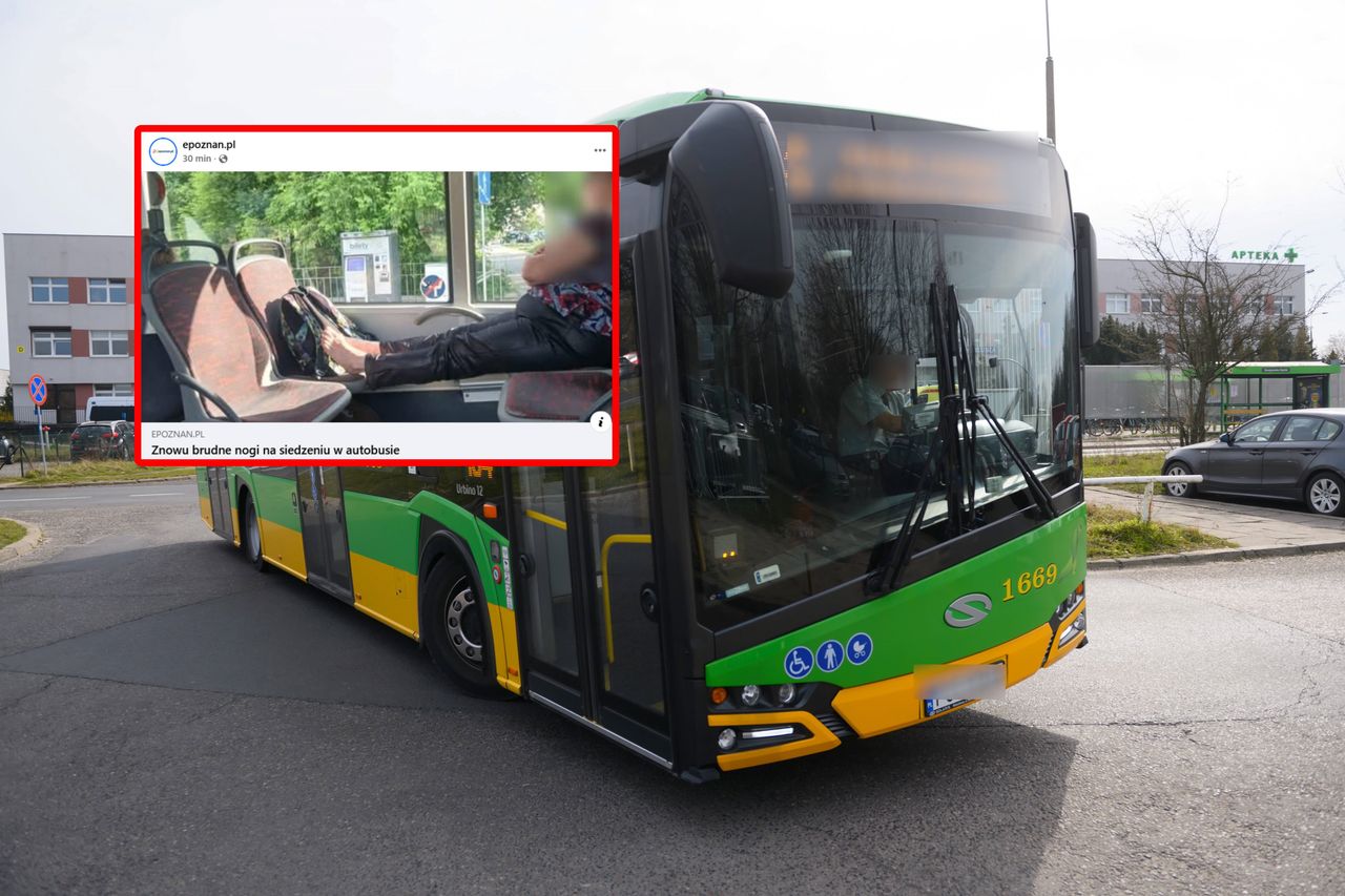 Afera w Poznaniu. Z ukrycia zrobił zdjęcie w autobusie