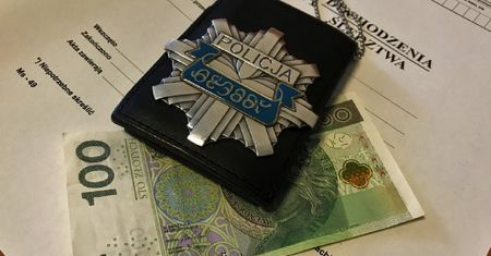 Wrzucił policjantom 100 zł. Grozi mu do 8 lat więzienia