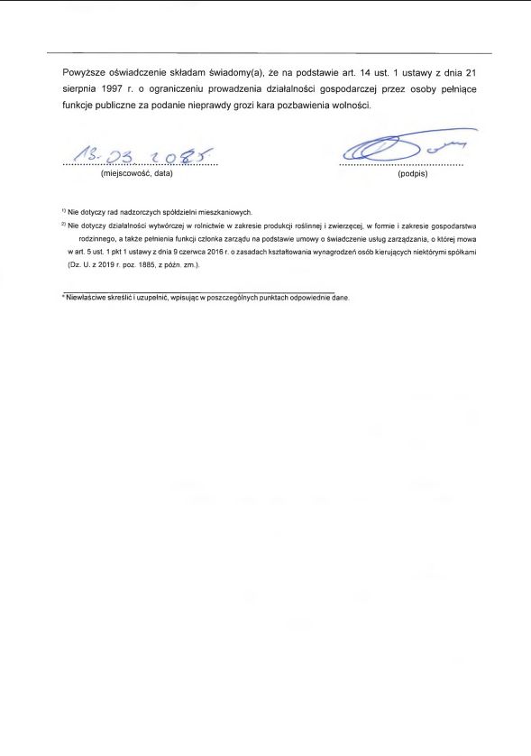 Oświadczenie majątkowe Barbary Nowackiej