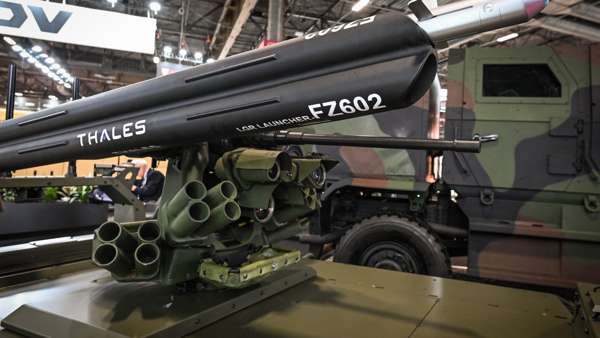 VILLEPINTE, FRANCE - JUNE 21: 
The FZ602 - Thales Belgium SA  Rocket System 70mm, on display at the Eurosatory Defense and Security expo, on June 21, 2024, in Paris-Nord Villepinte exhibition center, Seine-Saint-Denis, France.
Eurosatory, held biennially in Paris-Nord Villepinte Exhibition Centre, is the largest international exhibition for the land and air-land defense and security industry. (Photo by Artur Widak/NurPhoto via Getty Images)