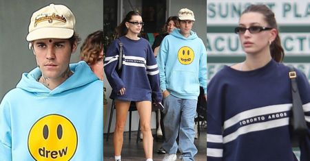 Posępny Justin Bieber prezentuje nowe tatuaże na twarzy, spacerując w towarzystwie Hailey Bieber (ZDJĘCIA)
