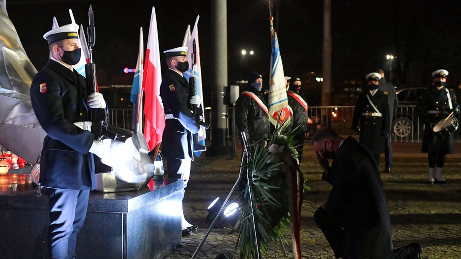 Gdynia. Obchody 50. rocznicy Grudnia'70. Andrzej Duda wziął udział w uroczystościach