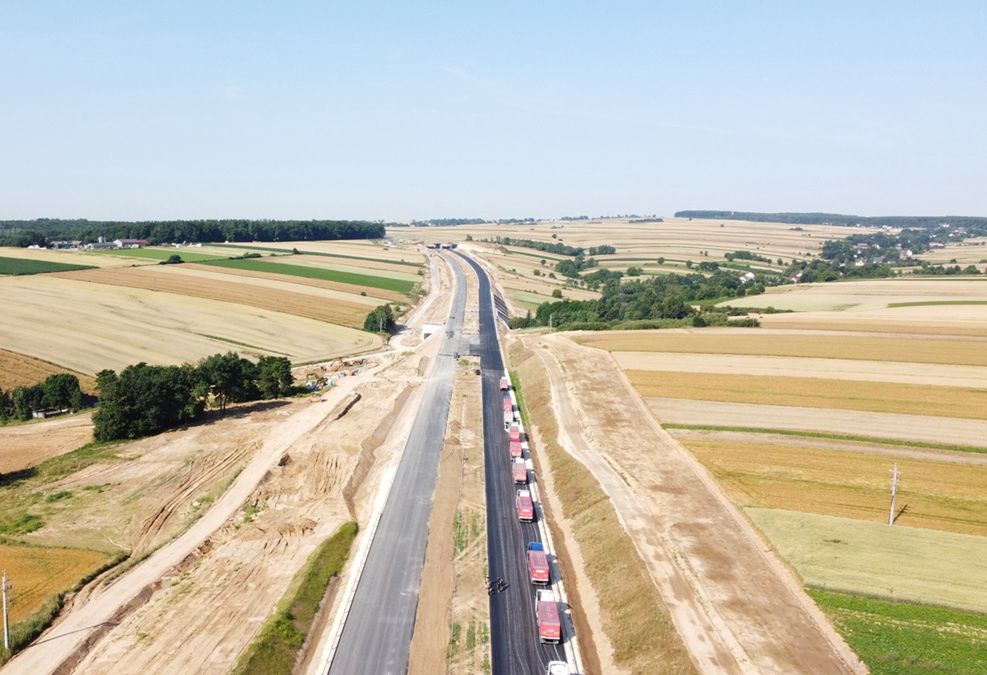 Budowa drogi ekspresowej S7 na odcinku Moczydło - Miechów (stan na lipiec 2023 r.)