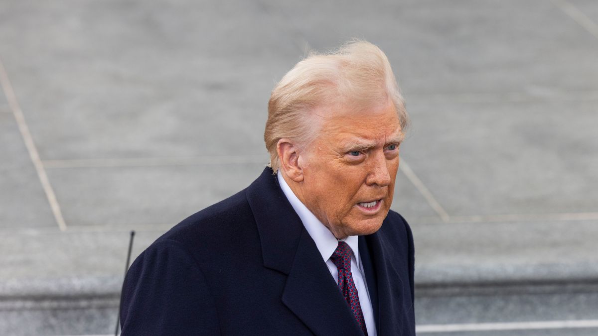US President-elect Donald Trump departs from the North Portico of the White House ahead of the 60th presidential inauguration in Washington, DC, US, on Monday, Jan. 20, 2025. Donald Trump's Monday swearing-in marks just the second time in US history that a president lost the office and managed to return to power - a comeback cementing his place within the Republican Party as an enduring, transformational figure rather than a one-term aberration. Photographer: Jim Lo Scalzo/EPA/Bloomberg via Getty Images