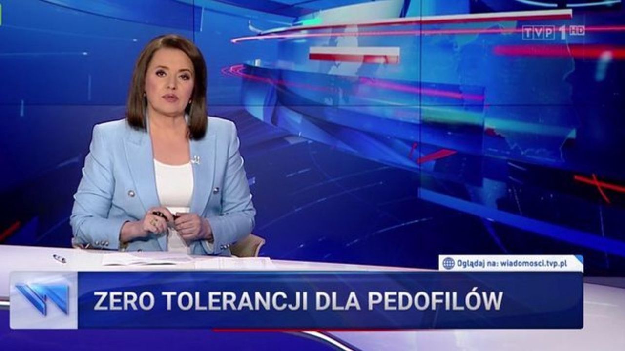 Tak wyglądał pasek o pedofilii w Kościele w poniedziałkowych "Wiadomościach" 