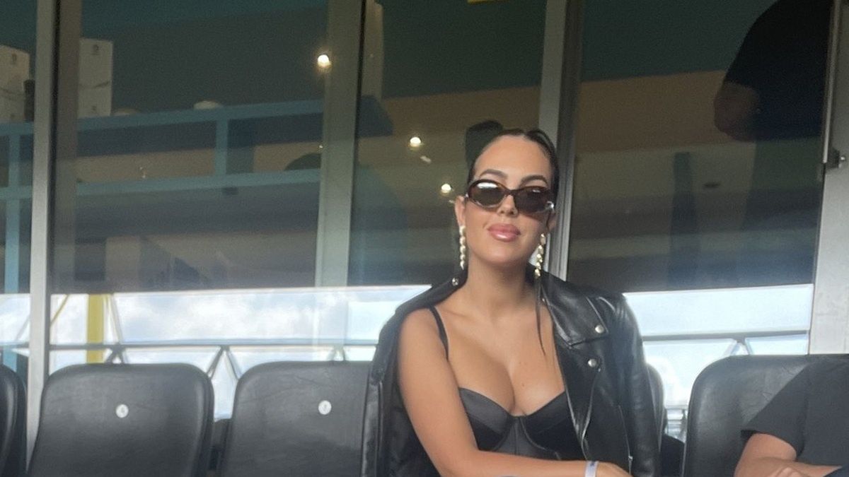 Georgina Rodriguez na trybunach stadionu w Dortmundzie