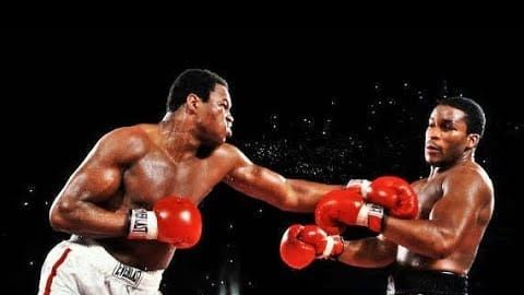 Larry Holmes vs. Tim Witherspoon fot. Antique Prize Ring > Harry Shaffer's Boxing Archives