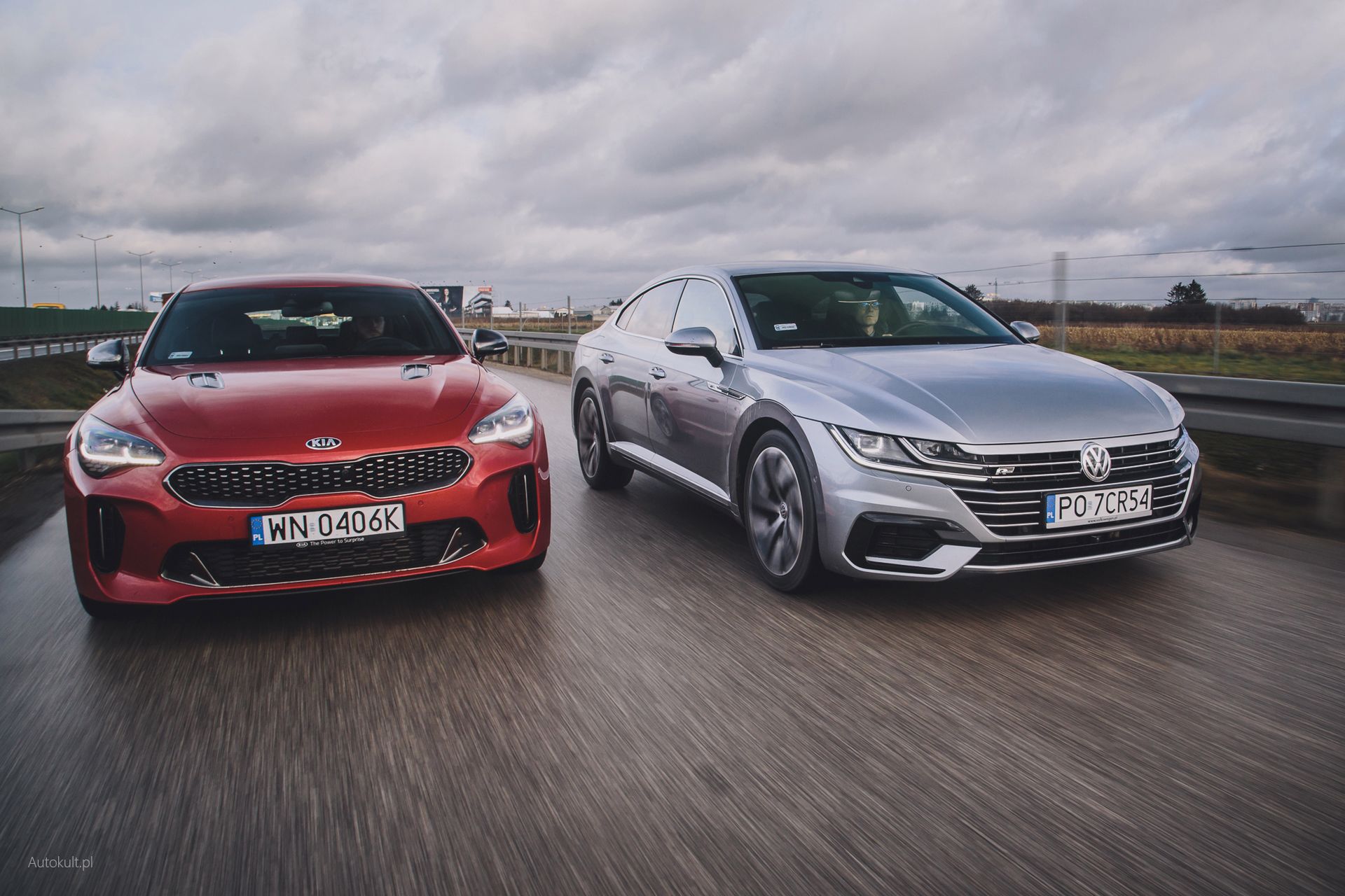 Kia Stinger i Volkswagen Arteon (fot. Filip Blank)