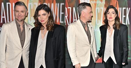 Krzysztof Czeczot i Karolina Gorczyca posyłają sobie czułe spojrzenia podczas premiery filmu. Uroczo?