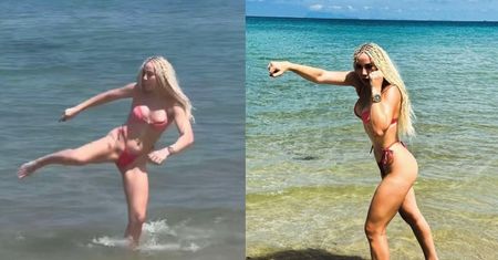 Marianna Schreiber w skąpym bikini chwali się muskulaturą: "Taką PRZYSZŁA PANI PREZYDENT zrobiła formę"