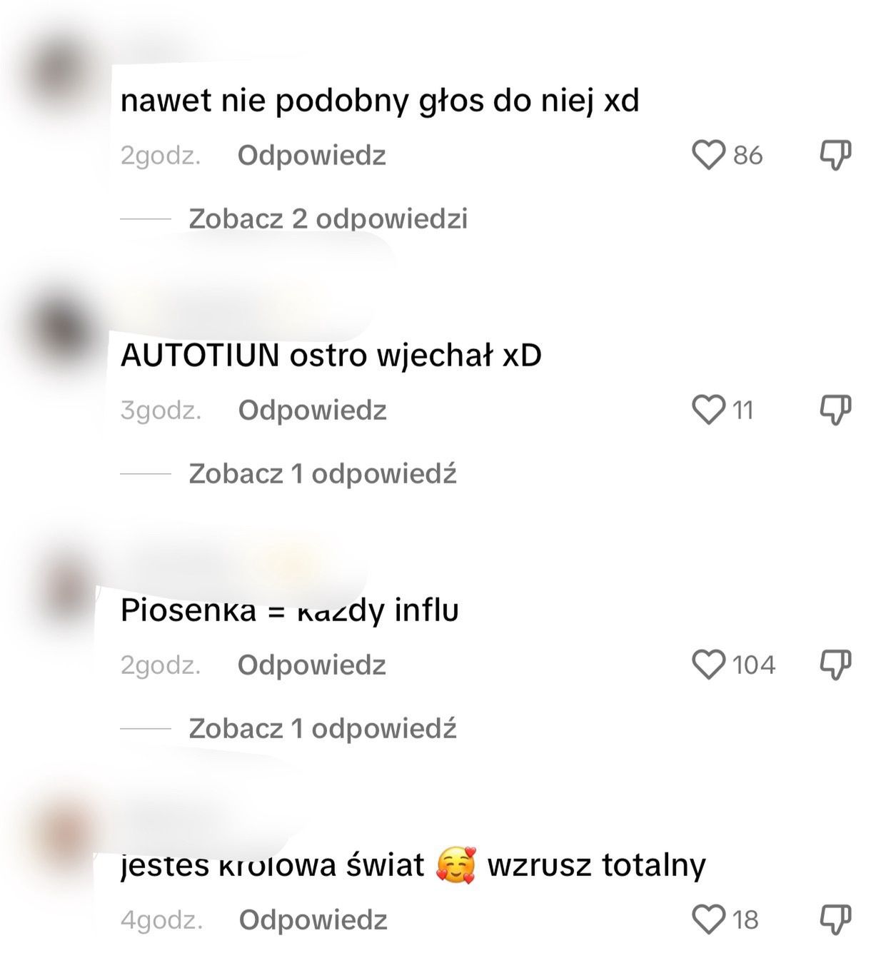 Internauci komentują piosenkę Andziaks