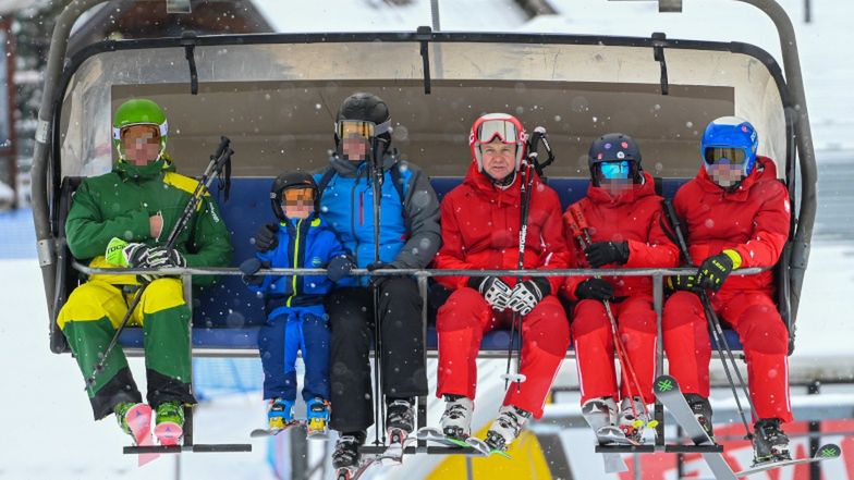 Andrzej Duda na nartach