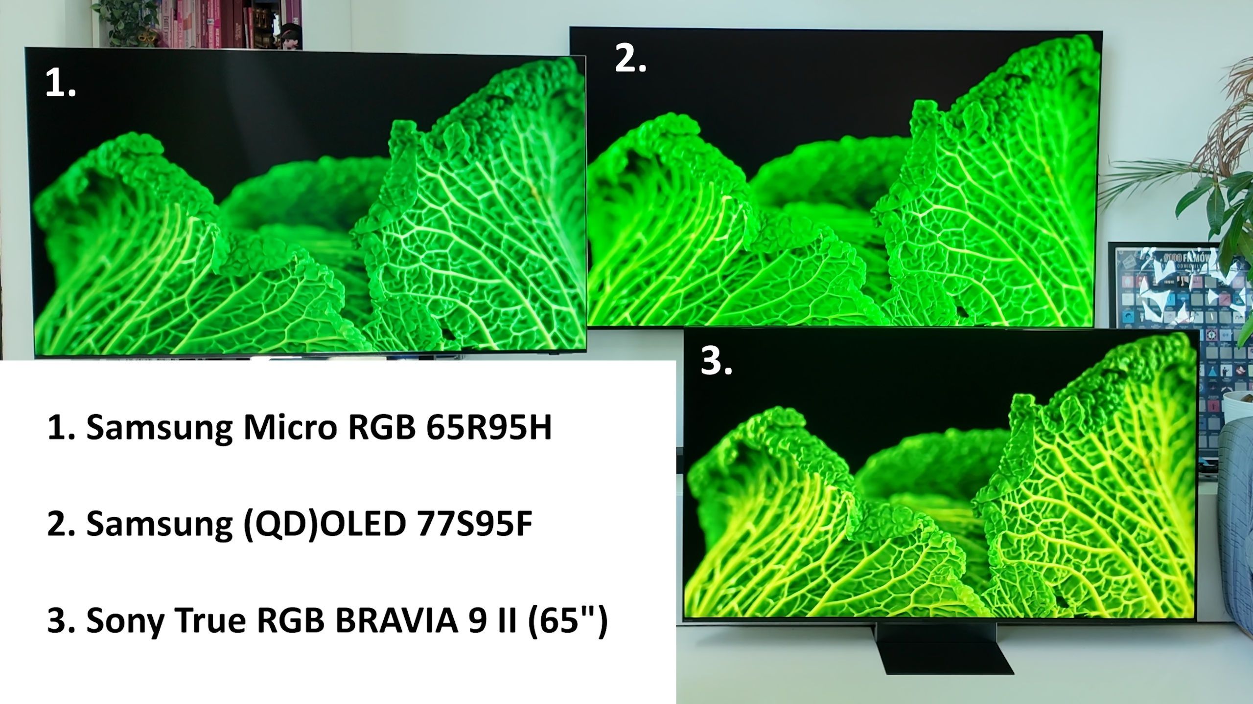 Sony BRAVIA 9 II vs Samsung Micro RGB R95H vs Samsung OLED S95F