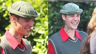 RZADKI WIDOK: Odziany w kolorowe fatałaszki Justin Bieber "przyłapany", JAK SIĘ UŚMIECHA