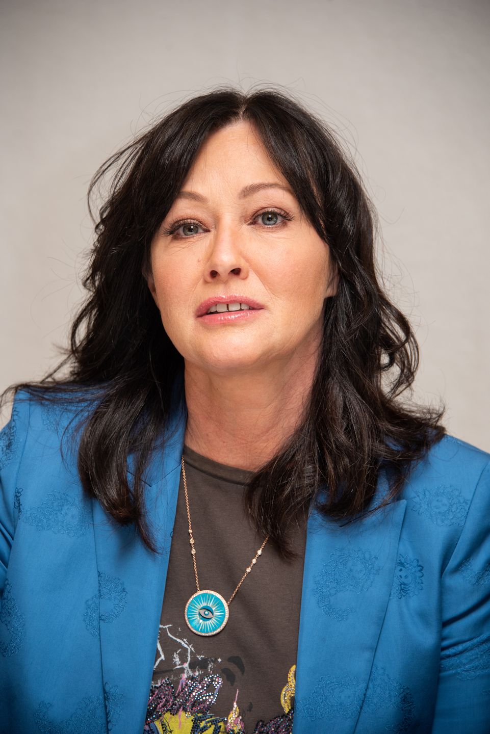 "BH90210" Press ConferenceBEVERLY HILLS, CALIFORNIA - AUGUST 08: Shannen Doherty at the "BH90210" Press Conference at the Four Seasons Hotel on August 08, 2019 in Beverly Hills, California. (Photo by Vera Anderson/WireImage)Vera Anderson