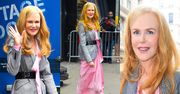 51-letnia Nicole Kidman zmierza na nagranie programu w różowej sukience