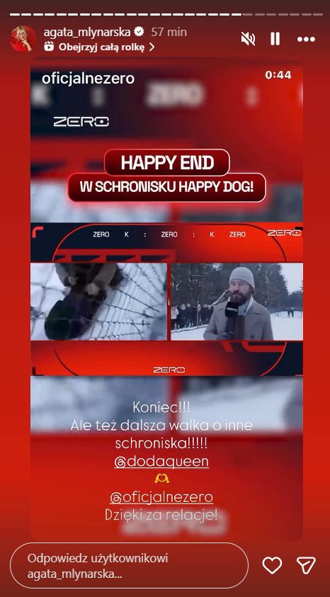 Agata Mlynarska o zamknięciu schroniska