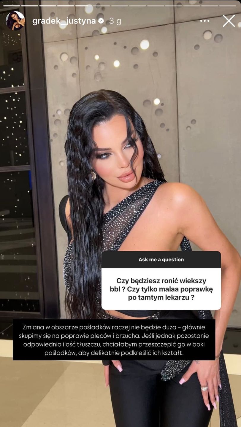 Justyna Gradek planuje kolejne operacje
