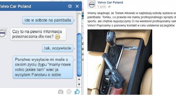 Internauta wykpił spam reklamowy Volvo, firma zaoferowała mu wypożyczenie samochodu