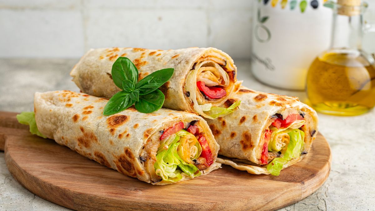 Burrito z dynią i czerwoną soczewicą