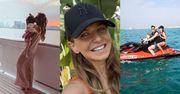 Anna Lewandowska wypoczywa na jachcie w Dubaju: sesja na pokładzie, zdjęcie z Robertem i SZALEŃSTWA na skuterze wodnym (ZDJĘCIA)