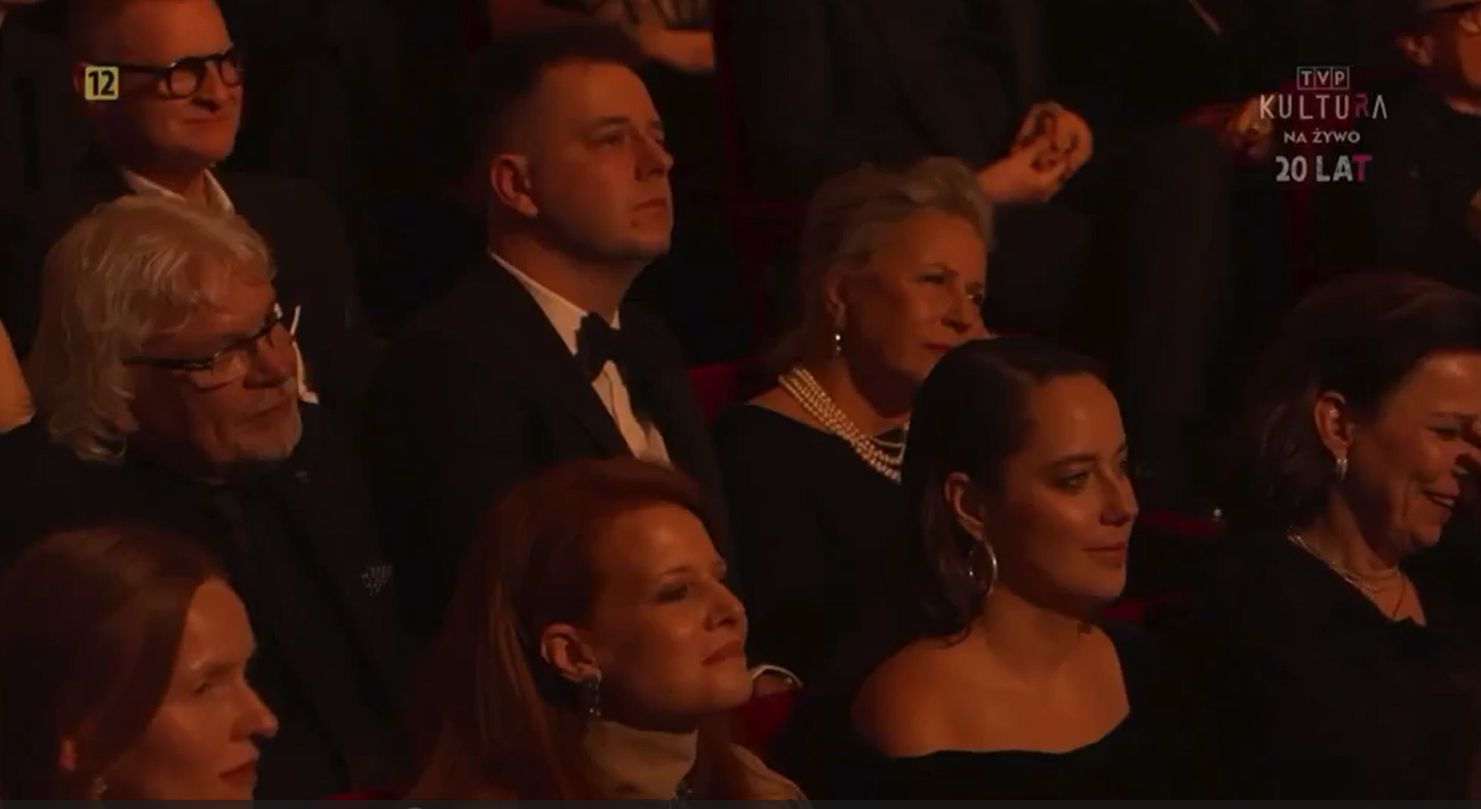 Andrzej Konopka "żartuje" z Epsteina podczas rozdania Orłów