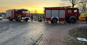 Poddębie: Zderzenie motocyklisty z ciężarówką. Lądował LPR