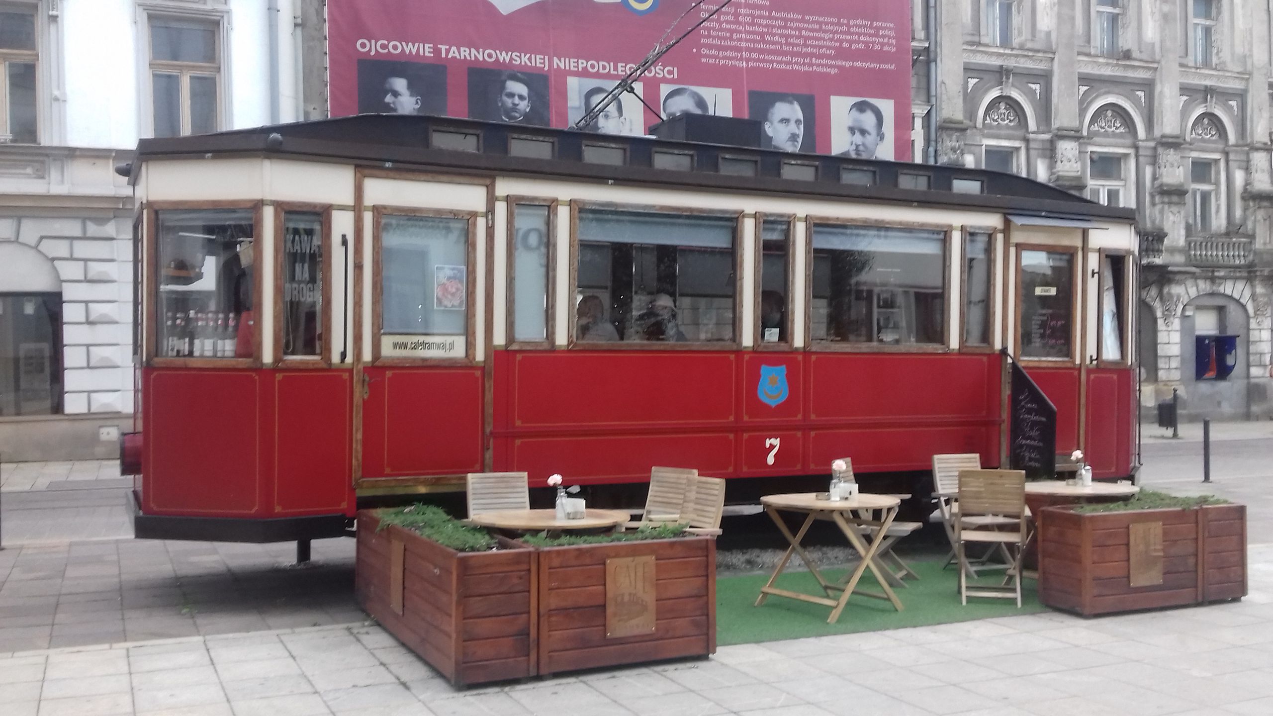 Kawiarnia w replice tramwaju 