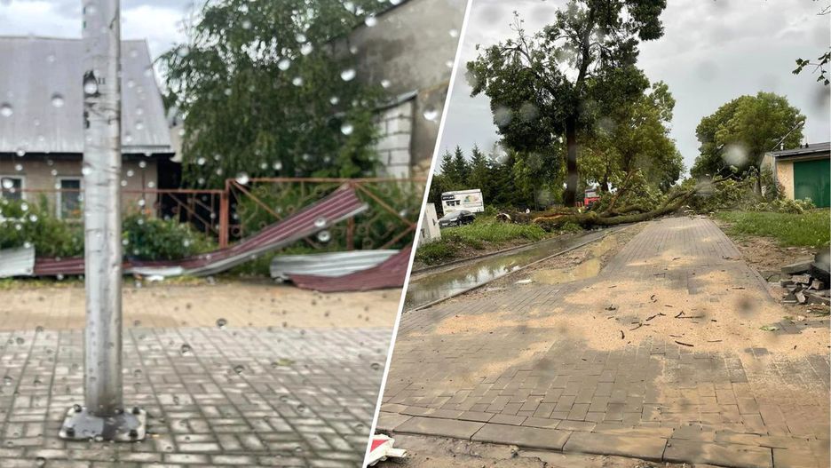 Skutki nawałnicy, która przeszła przez Chełm