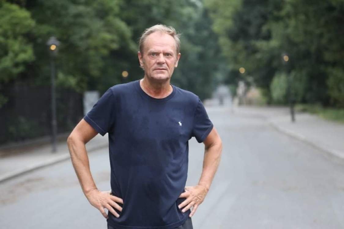 Donald Tusk rozpoczął niedzielę od joggingu 