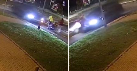 Weszli z dzieckiem w wózku na pasy. Auto się nie zatrzymało