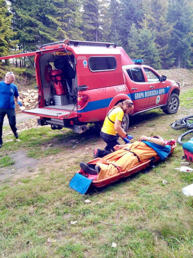 Śląskie. Pracowity weekend goprowców, poważne wypadki rowerzystów
